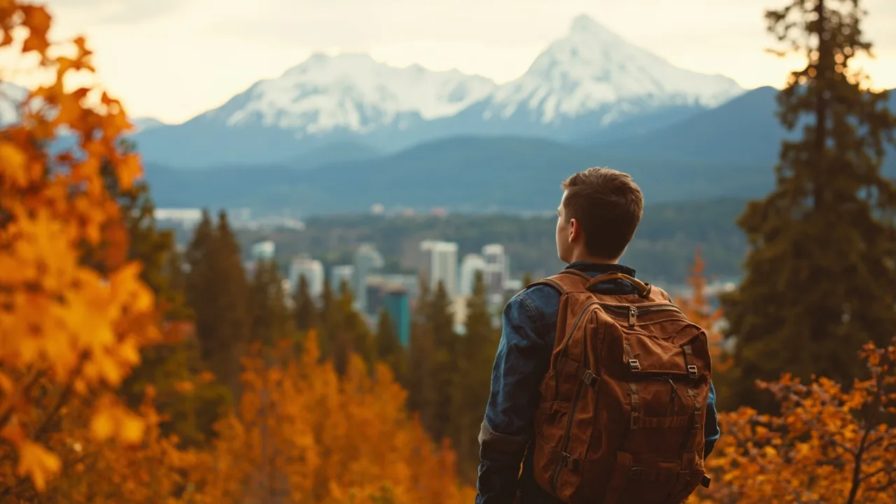 PVT Canada 2026 : paysage canadien et voyageur en vacances-travail
