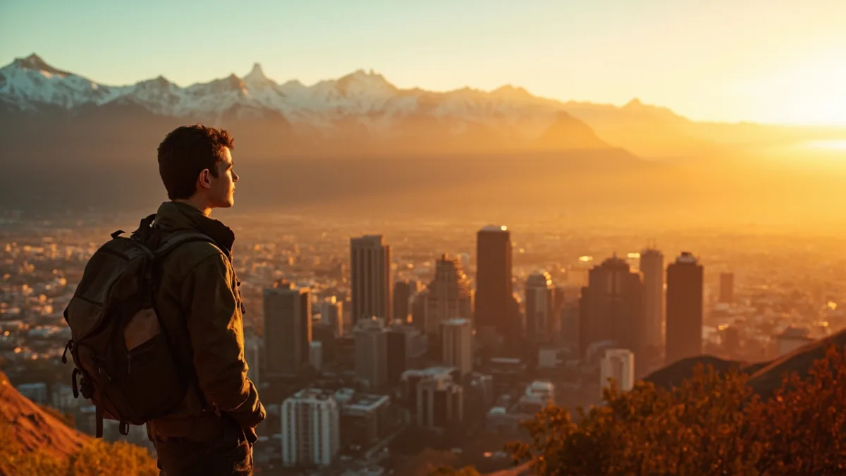 PVT Chili 2026 : panorama de Santiago du Chili avec la cordillère des Andes