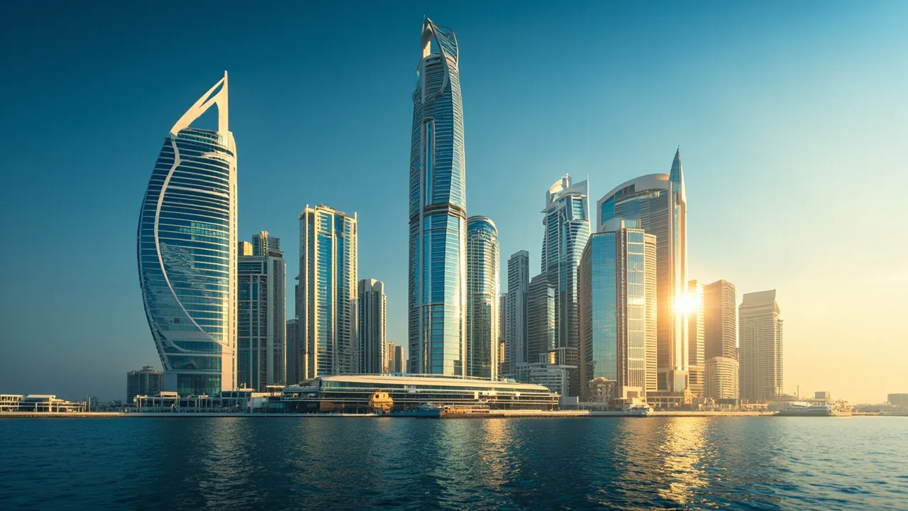 Skyline de Doha au Qatar, tours modernes du quartier d affaires