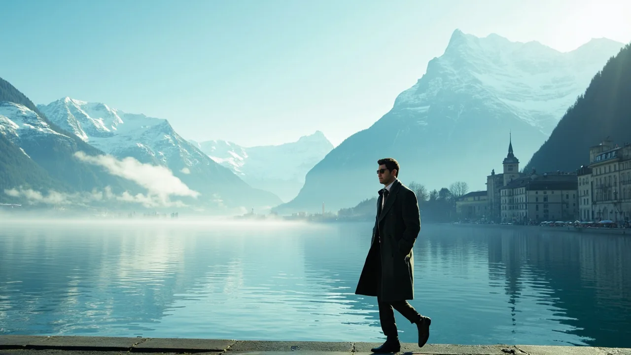 Vue de la Suisse, lac et Alpes : travailler en Suisse quand on est Français