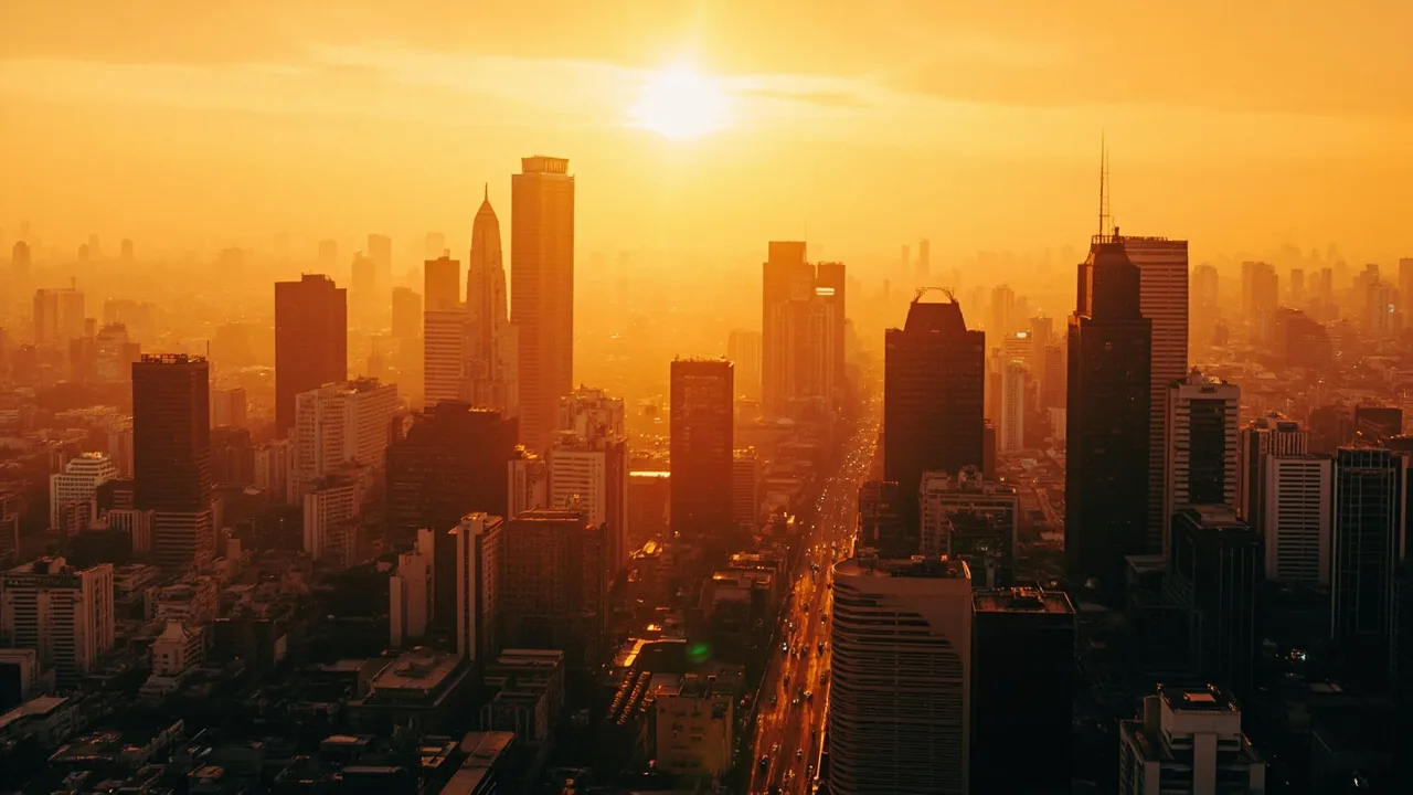 Vue de la skyline de Bangkok en Thailande