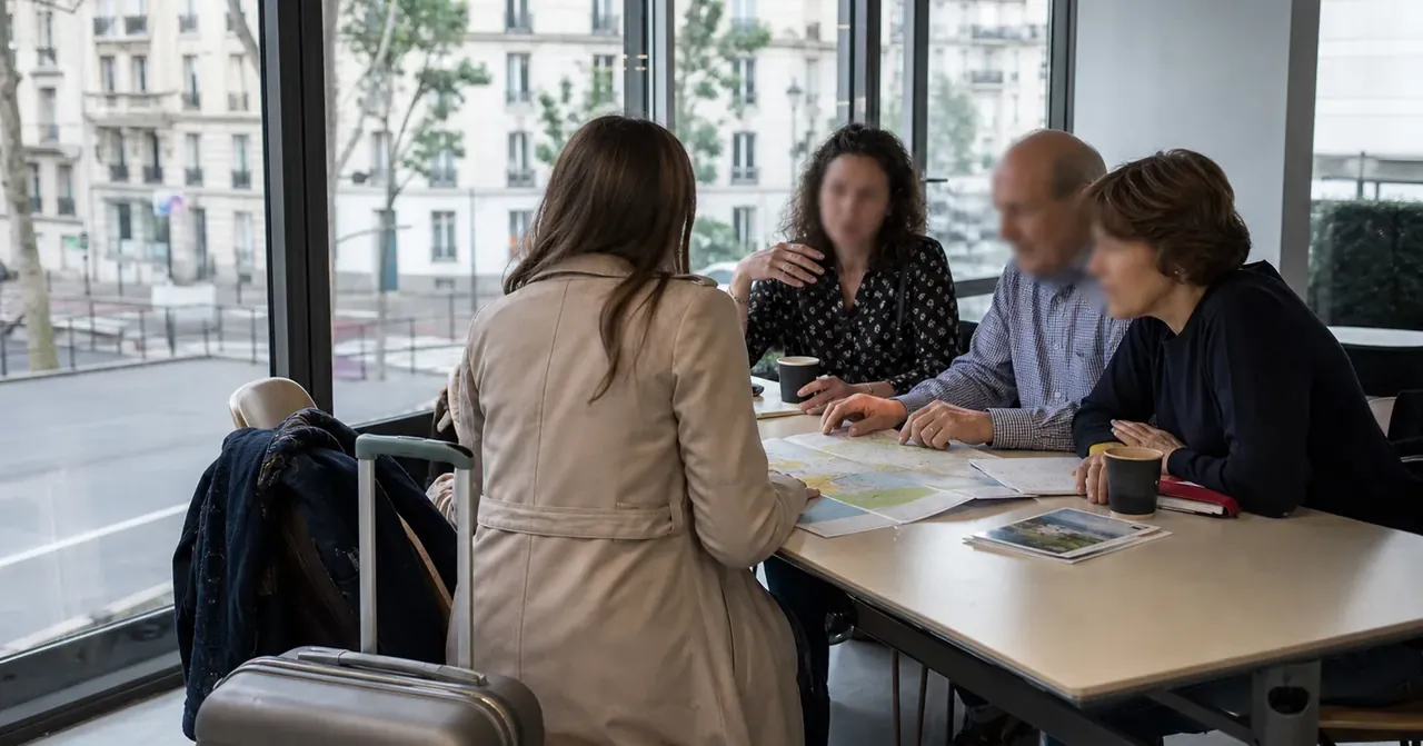 Accueil associatif chaleureux autour d’une carte francilienne